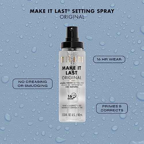 Milani Setting Spray + Primer, Make It Last Original - Natural Finish with Niacinamide for Hydration, Setting Spray for Makeup and Face Primer, 3-in-1 Prime + Hydrate + Set, 2.03 Fl. Oz - 2 Pack