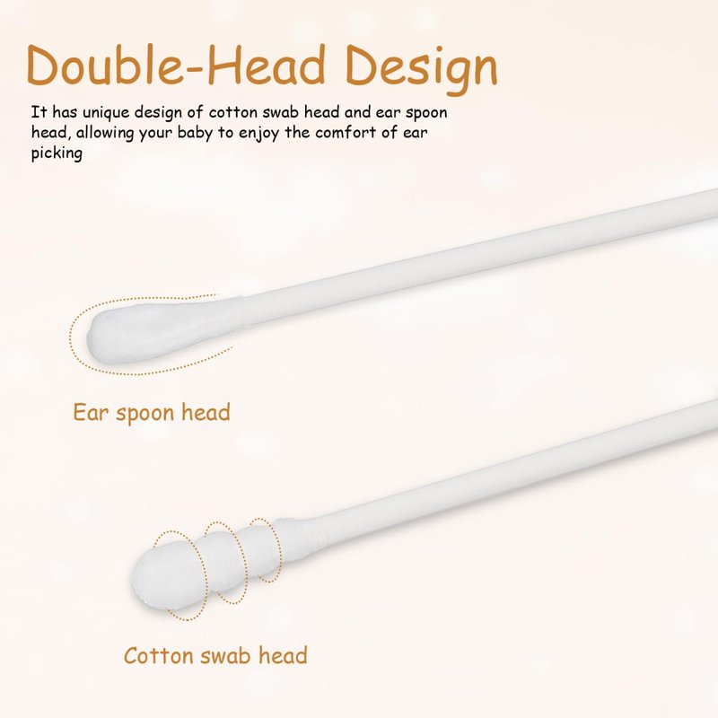 Baby Cotton Swabs - 600 Disposable Double-Ended Sticks for Ear Cleaning, Makeup Removal & Tattoo Care