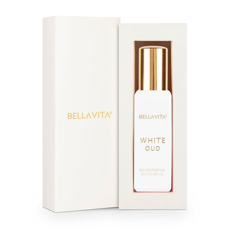 Bellavita Luxury White Oud Eau de Parfum - Travel Size 20 ml | Unisex Fragrance with Fruity and Tobacco Notes