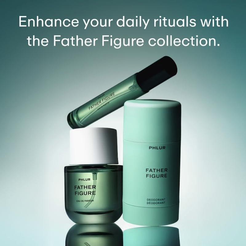 PHLUR Father Figure Perfume - Unisex Fig & Vanilla Eau de Parfum, 50 mL | Fresh Green Fragrance with Waterlily & Sandalwood