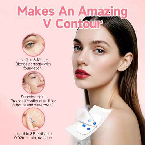 Face Lift Tape, 168PCS Face Tape, Face Lift Tape Invisible, Face Tape Lifting Invisible 8 Hours of Sustained, Perfect Facial Contouring, Visually Create A More Defined Jawline and Cheekbones