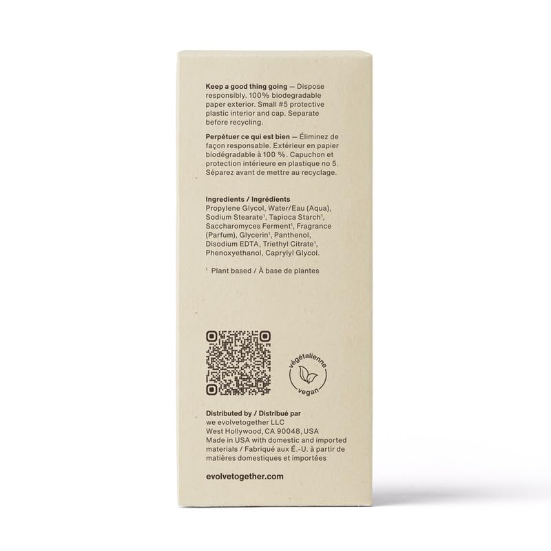 Evolve Together Aluminum-Free Natural Deodorant - Orange Blossom & Jasmine | Soothes Skin, Neutralizes Odors | Vegan, 1.69 Oz