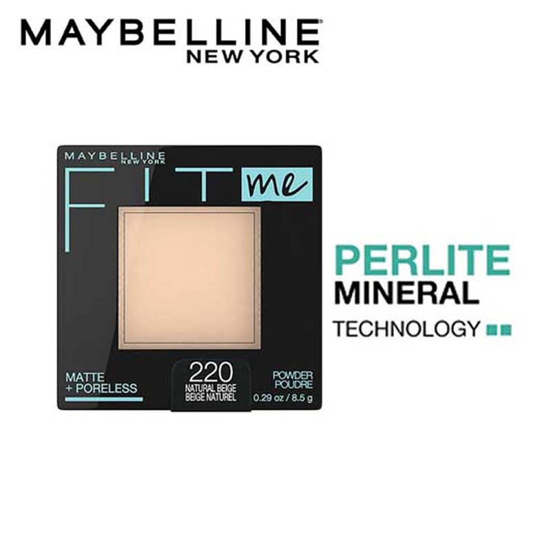 Maybelline Fit Me Matte + Poreless Pressed Powder, Liquid Foundation, Classic Ivory & Natural Beige, 1 Count Each