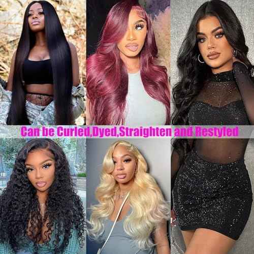 12A Human Hair Bundles Body Wave 4 Bundles Human Hair 100% Unprocessed Brazilian Virgin Human Hair Extensions for Women Natural Color 14 16 18 20Inch