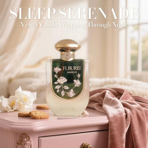 Riiffs Fleurie Emerald Women's Gourmand Perfume Eau de Parfum - Vanilla, Caramel, Floral, Lemon Luxury Scent with 24H Longevity | 3.4 Fl Oz 80% Vol Seductive Edible Fragrance