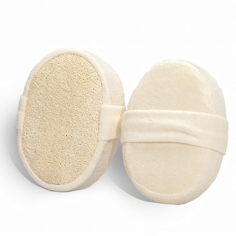 Natural Loofah Sponge with Integrated Soft Sponge Layer, Exfoliating Body Scrubber for Shower, Gentle and Skin-Friendly Loofah for Women and Men, Ideal for Face and Body Cleansing – Single Pack