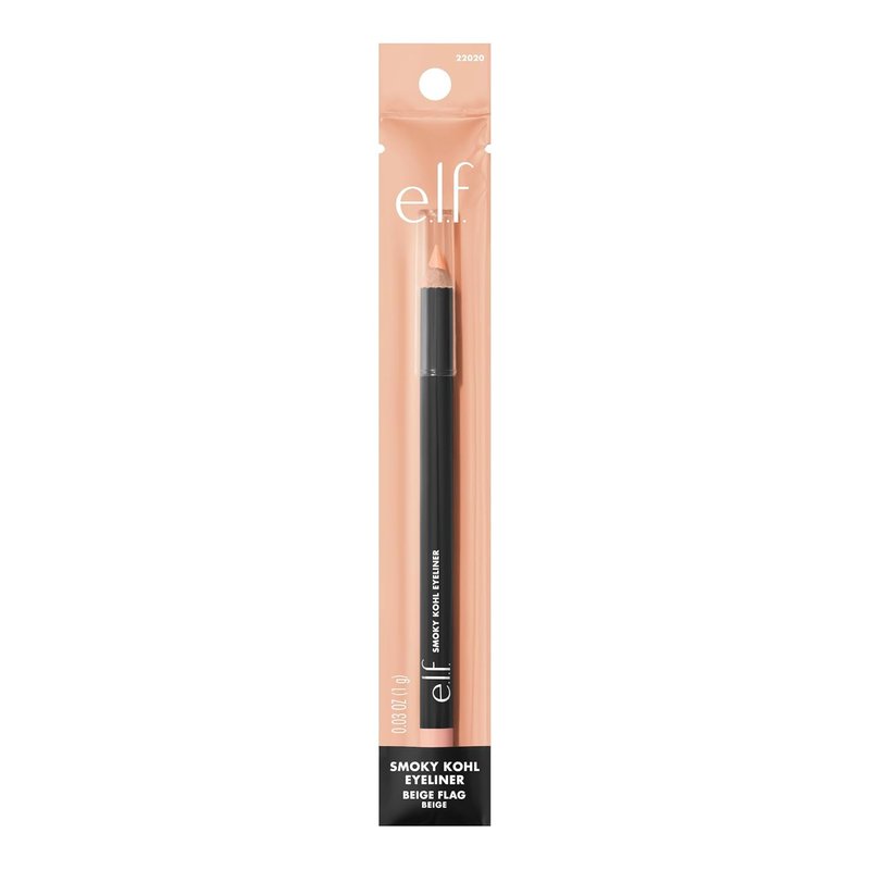 e.l.f. Smoky Kohl Eyeliner - Long-Lasting, Bold Eye Pencil for High-Pigmented Makeup | Vegan, Cruelty-Free, Beige Flag