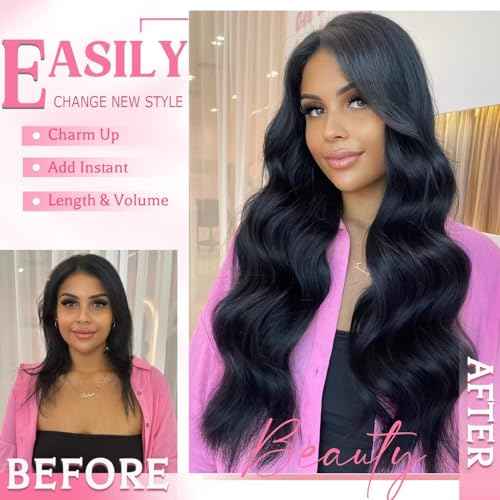 Clip in Hair Extensions Real Human Hair 3.9oz/110g Clip ins 100% Brazilian Remy Human Hair Extension for Women 8pcs Per Set with 18 Clips Double Weft (22 Inch #99J Burgundy)