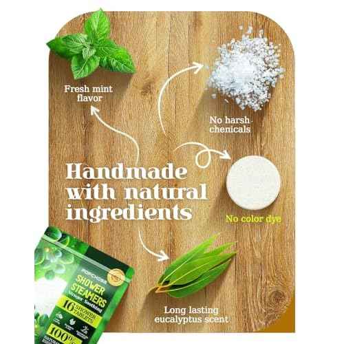 POPCHOSE Shower Steamers Aromatherapy 16 Pack, Stocking Stuffers Christmas Gifts for Women, White Elephant Gifts Eucalyptus for Shower Quick Relief Nasal Congestion, Self Care & Home Spa Relaxation