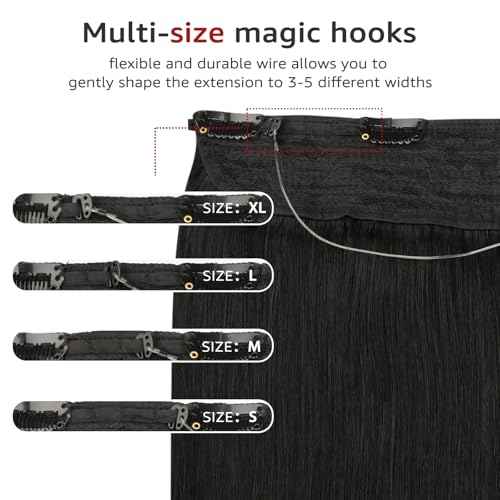 Invisible Wire Hair Extensions Real Human Hair, 22 Inch 85g Dark Brown to Dirty Blonde Hair Extensions Seamless Fish Line Real Hair for Women(#2/6/18-22inch)