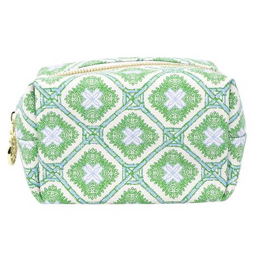 Lilly Pulitzer 4 Piece Travel Toiletry Bag, Cute Luggage Case for Adults, Zipper Pouch Set for Cosmetics, Small Pouch Bag for Supplies, Makeup or Toiletries (Swayin in the Breeze)