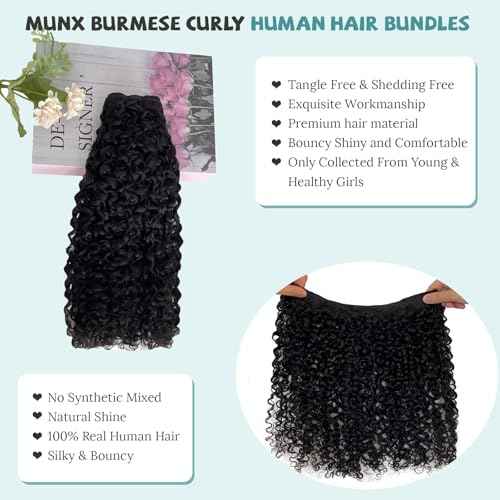 Water Wave Bundles Human Hair Burmese Curly Human Hair Double Weft Wet and Wavy 15A Unprocessed 100% Pure Protein Brazilian Hair for Black Women 26 Inch Natural Color 85G