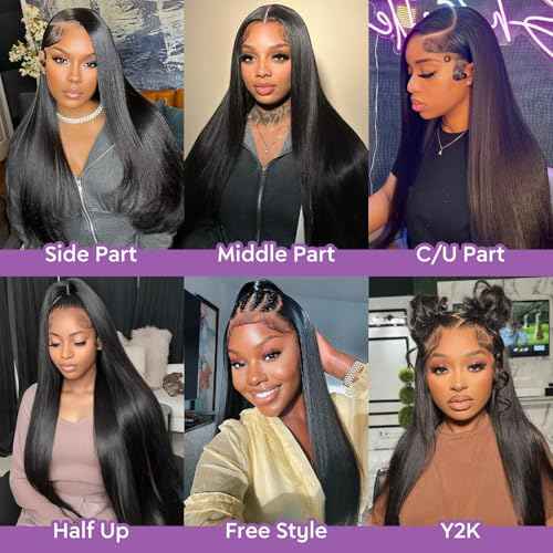 18Inch 13x6 Lace Front Wigs Human Hair 210 Density Straight HD Lace Front Wigs Human Hair Pre Plucked with Baby Hair Glueless Wig Virgin Hair Lace Front Wigs for Women (13X6 Straight Wig, 18Inch)