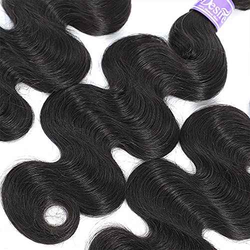 12A Grade Brazilian Body Wave Human Hair Weave Human Hair Bundles Brazilian Virgin Hair For African Americans Women 3 Bundles Total 300g/10.5oz 16 18 20inch