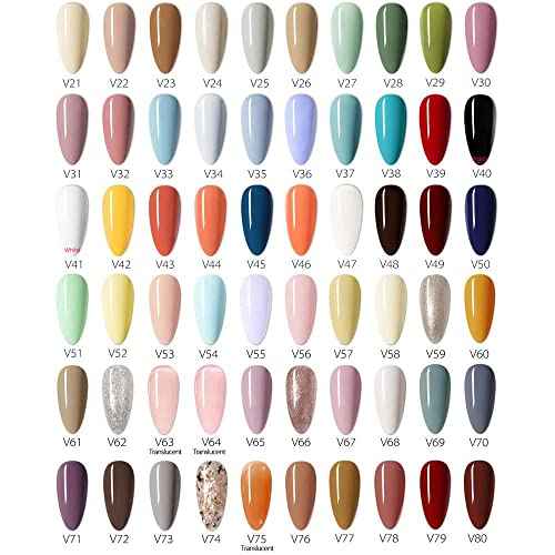 VENALISA 60 Colors Mud Gel Paint Nail Kit with Color Card Painting Drawing Nail Brush,Gel Nail Polish for Nails Art Whole Set Starter Manicure Nail Art Design Salon DIY at Home