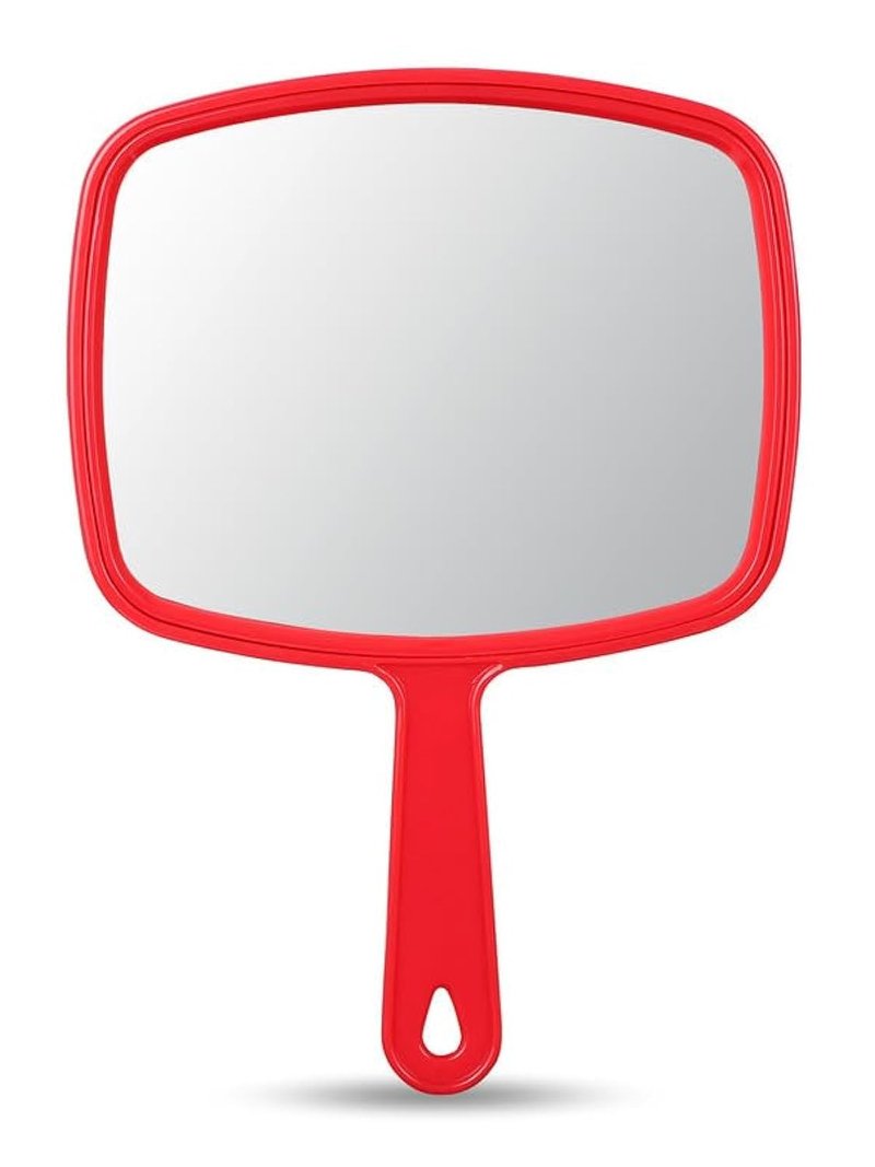 OMIRO Hand Mirror, Handheld Mirror with Handle, American Old Glory Red