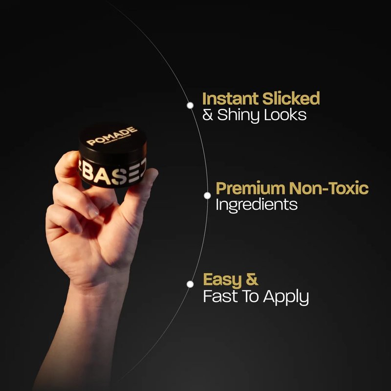 Pomade for Men - Medium Hold Hair Styling with Natural Shine | Hydrating & Nourishing Formula (3 Oz)