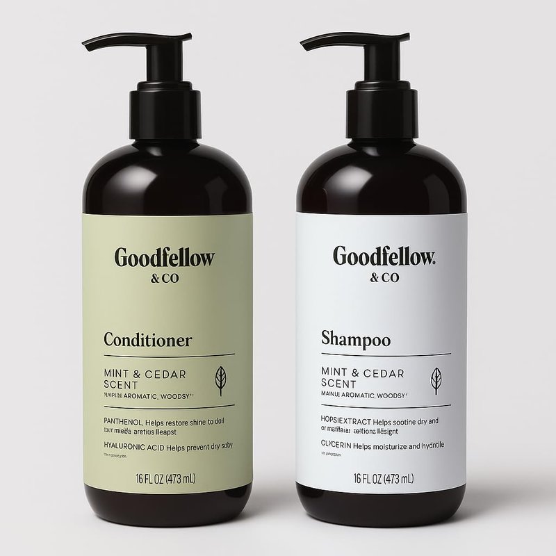 Goodfellow Conditioner And Shampoo, Moroccan Mint & Cedar Scent - Warm, Aromatic & Woodsy - 16 fl oz (Bundle of 2)