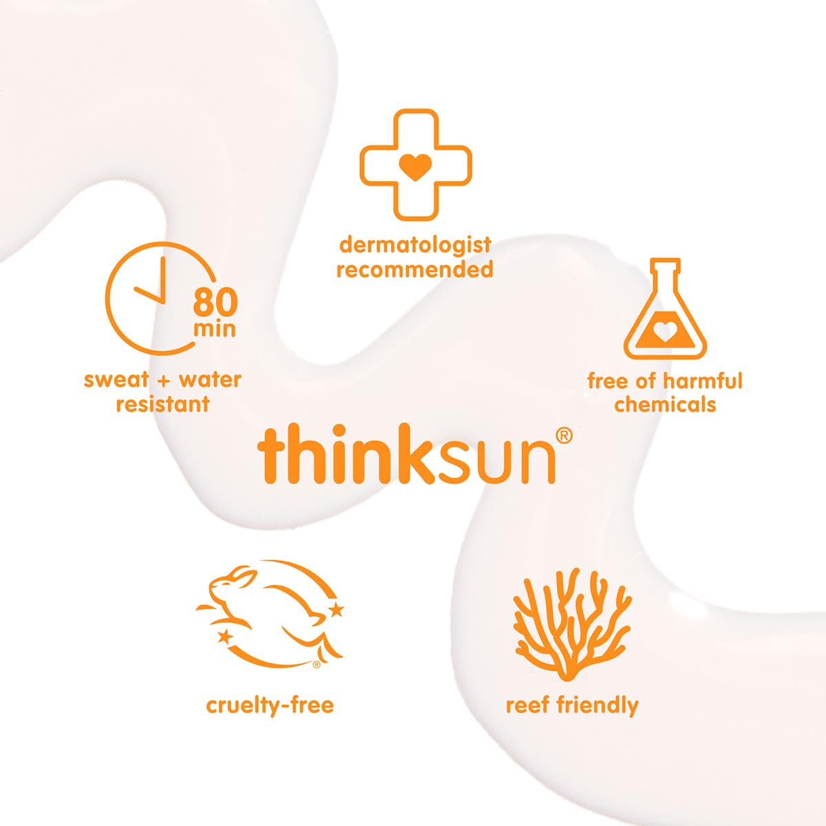 Thinkdaily SPF 30 Face Sunscreen Serum 1.7 oz, Mineral Sunscreen with Non-Nano Zinc Oxide 22%, UVA/UVB Protection, 80-Minute Water & Sweat Resistant, Lightweight Luminous Finish, Reef Friendly
