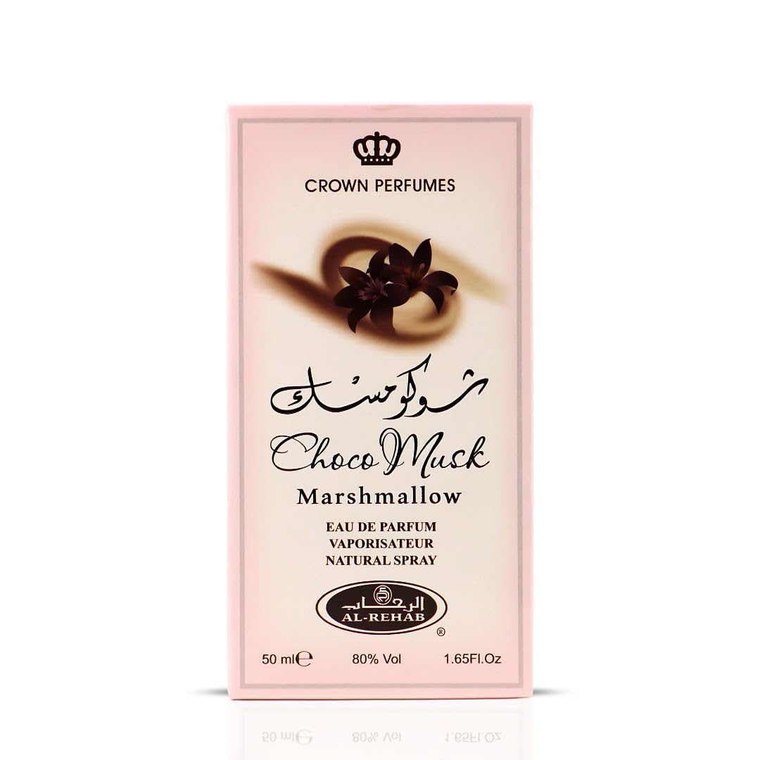 Al-Rehab Choco Musk Marshmallow Eau de Parfum for Women - 50ml (1.65 oz) | Gourmand Perfume with Strawberry, Marshmallow & Cocoa | Sweet, Fluffy & Addictive | Long-Lasting Arabian Dessert Scent