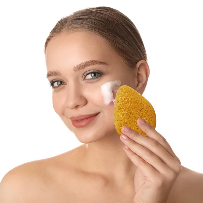 Natural Konjac Facial Sponge (4-Pack) | SourceTon face Scrubber Soft & Gentle Face Scrubber for All Skin Types