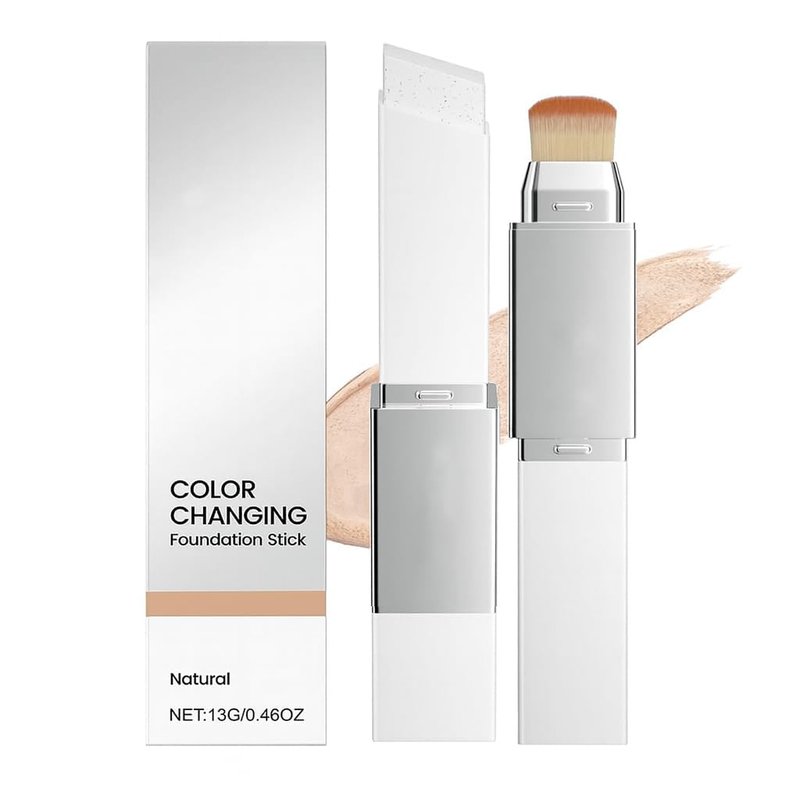 Blanc Cover Cream Stick – Korean Color Changing Foundation Stick with Volufiline & Collagen – Concealer Foundation Sticks for Dewy Skin– Makeup Foundations Sticks with Detachable Brush (Natural)