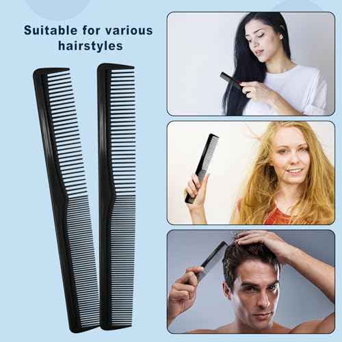 Disposable Combs in Bulk Individually Wrapped Widen and Fine Combs Straight Hair Combs for Women Men Long Handle Beauty Combs for Homeless, Hotel,Nursing Home (7in x 4in, Count, 100)