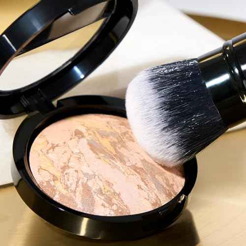 LAURA GELLER NEW YORK Laura's Must-Haves Kit 3pc: Baked Balance-n-Brighten Powder Foundation, Fair + Spackle Skin Perfecting Makeup Primer, Hydrate + Airbrush Round Kabuki Brush