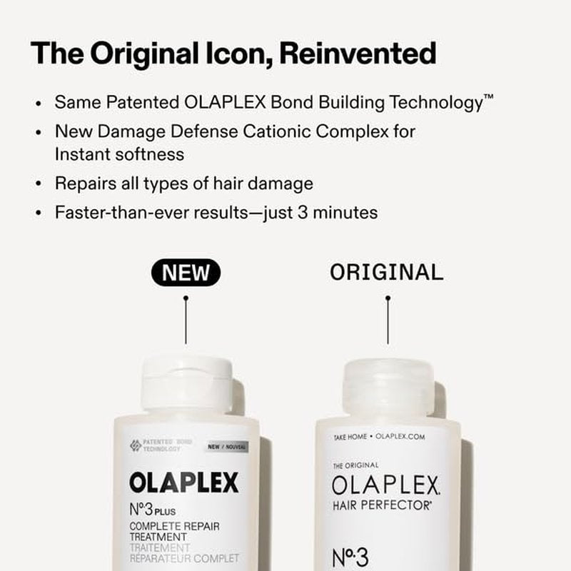 Olaplex N°.3PLUS Complete Repair Treatment: 3-minute Pre-shampoo Treatment to Immediately Repair Hair Damage for Softer, Stronger Hair | For Coily, Curly, Straight, and Wavy
