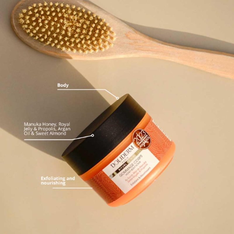Doliderm Honey Ritual Body Scrub – Nourishing & Gentle Exfoliating Scrub with Honey, Propolis & Sugar for Smooth, Radiant Skin – 0,73 Lbs
