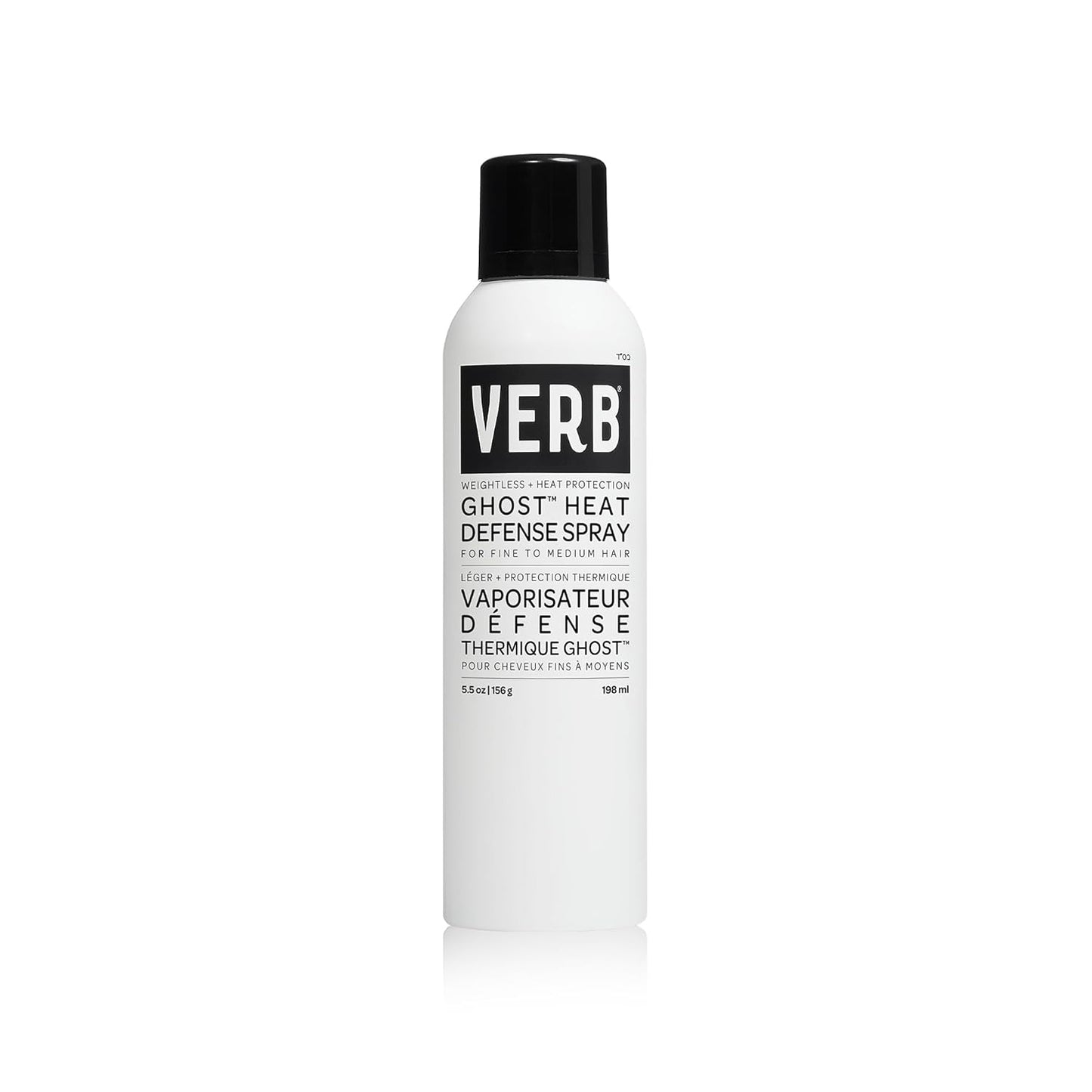 VERB Ghost Heat Defense Spray - Weightless Heat Protection & Shine for Fine to Medium Hair - Vegan & Sulfate-Free