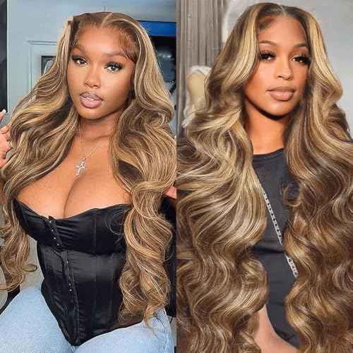 18 18 18 Inch Ombre Bundles P4613 Body Wave Human Hair Bundle Two Tone Color 4 Brown Mixed With 613 Body Wave Bundles Highlgiht Blonde Bundle For Black Women