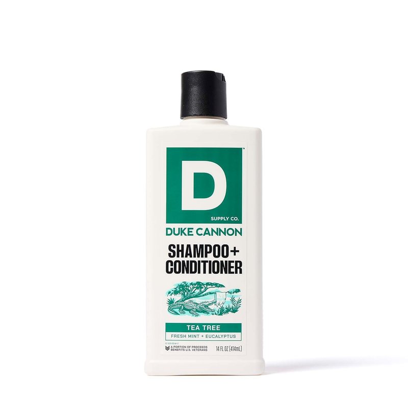 Duke Cannon Tea Tree 2-in-1 Shampoo & Conditioner for Men - 14 fl oz | Fresh Mint & Eucalyptus Scent, Soothes Scalp