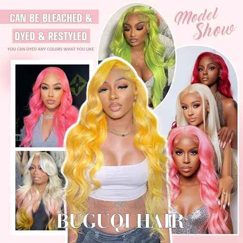 613 HD Lace Frontal Wig 13x6 Blonde Body Wave Lace Front Wigs Human Hair Pre Plucked Glueless Wigs for Women (26inch)
