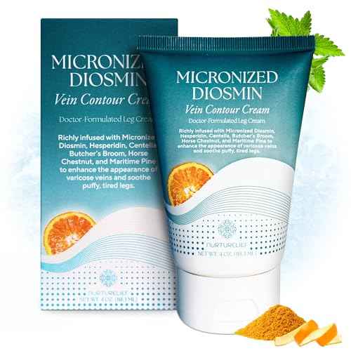 Micronized Diosmin Vein Cream for Legs ? Doctor-Developed Advanced Absorption Formula for Lighter, Revitalized Legs & Vein Care ? Micronized Diosmin Hesperidin Cream for Cooling Relief