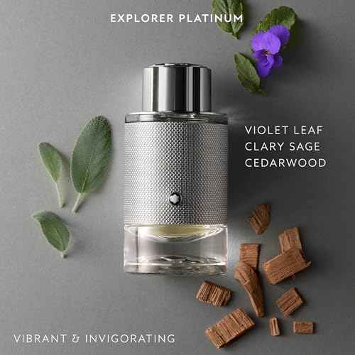 MONTBLANC - Explorer Platinum Eau de Parfum - Men's Fragrance - Woody & Ambery - With notes of Violet Leaf, Clary Sage & Cedarwood