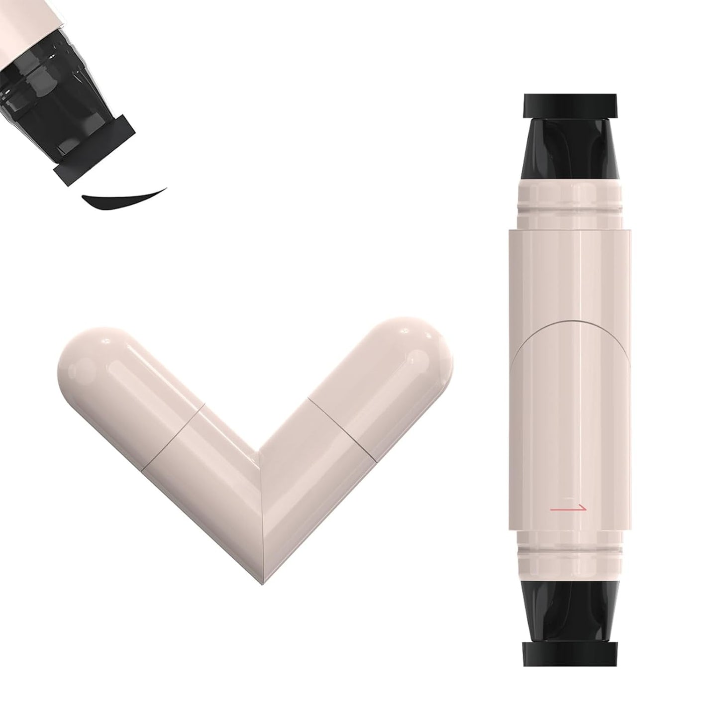 Winged Eyeliner Stamp Pen - Double Head Waterproof Liquid Eyeliner | Long-Lasting, Smudge-Proof for Easy Application (Black)