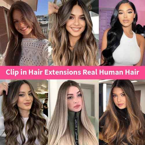 Clip in Real Human Hair Chocolate Brown Extensions 8 Pcs 120g Straight Remy Hair Extensions (4,20inch)