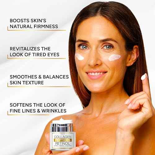 Retinol Cream for Face with Collagen, Peptides - Anti Aging Wrinkle Cream for Women and Men - Day-Night Facial Moisturizer with Hyaluronic Acid - Tightening and Skin Firming - Neck & D?collet?