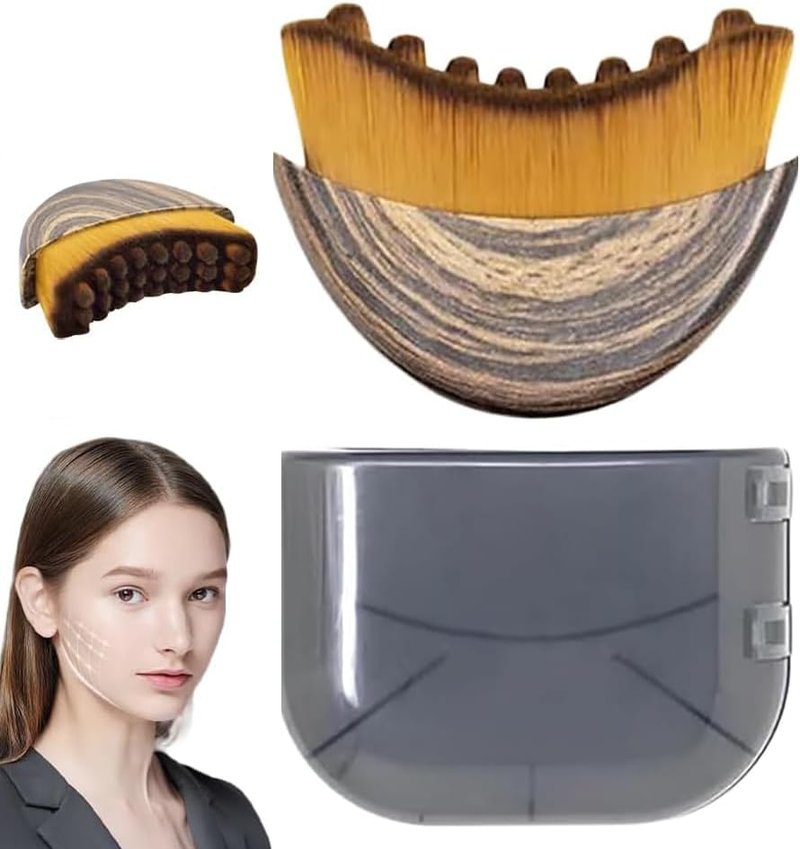 Skiennix Lymphatic Contour Face Brush - Dry Brushing Massager for Chin & Jawline Sculpting (1 PCS)