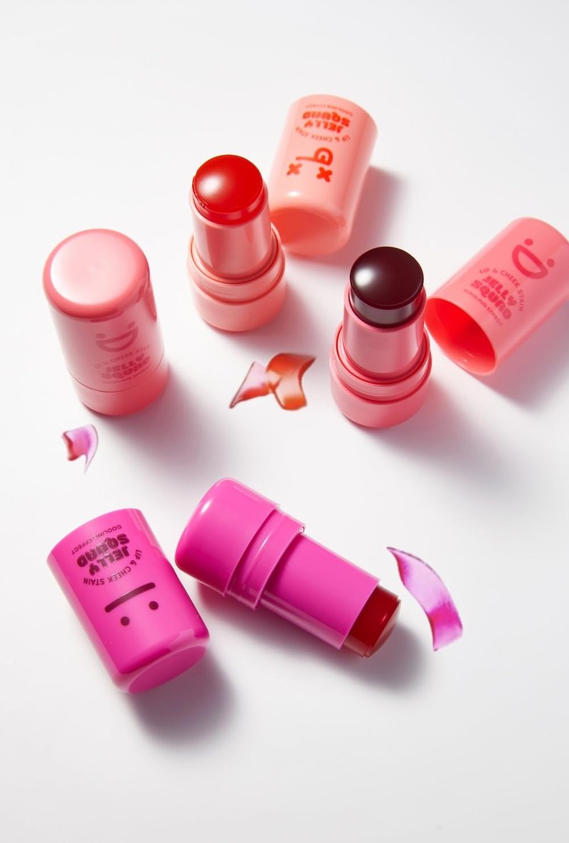 Jelly Squad Lip and Cheek Stain – 2-in-1 Tinted Jelly Blush & Lip Stain, Long-Lasting, Lightweight, Natural Finish – Buildable, Blendable Color – Grumpy (4PCS, 0.28 FL.OZ/8G（pack of 4）)