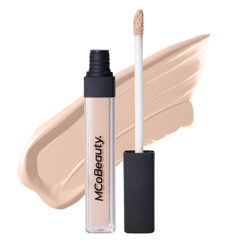 MCoBeauty Brighten & Perfect Cream Concealer - 2 Light Fair - Hydrating Buildable Coverage Under Eye, Blemish & Dark Circle Corrector with Vitamin E Hyaluronic Acid - Vegan & Cruelty Free