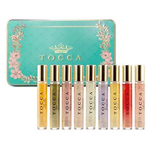Tocca Luxury Fragrance Wardrobe - Set of 9 Travel Size Women's Perfumes in Giftable Tin Case ($101 Value), Includes Florence, Cleopatra, Stella, Giulietta, Simone, Colette, Liliana, Gia & Belle