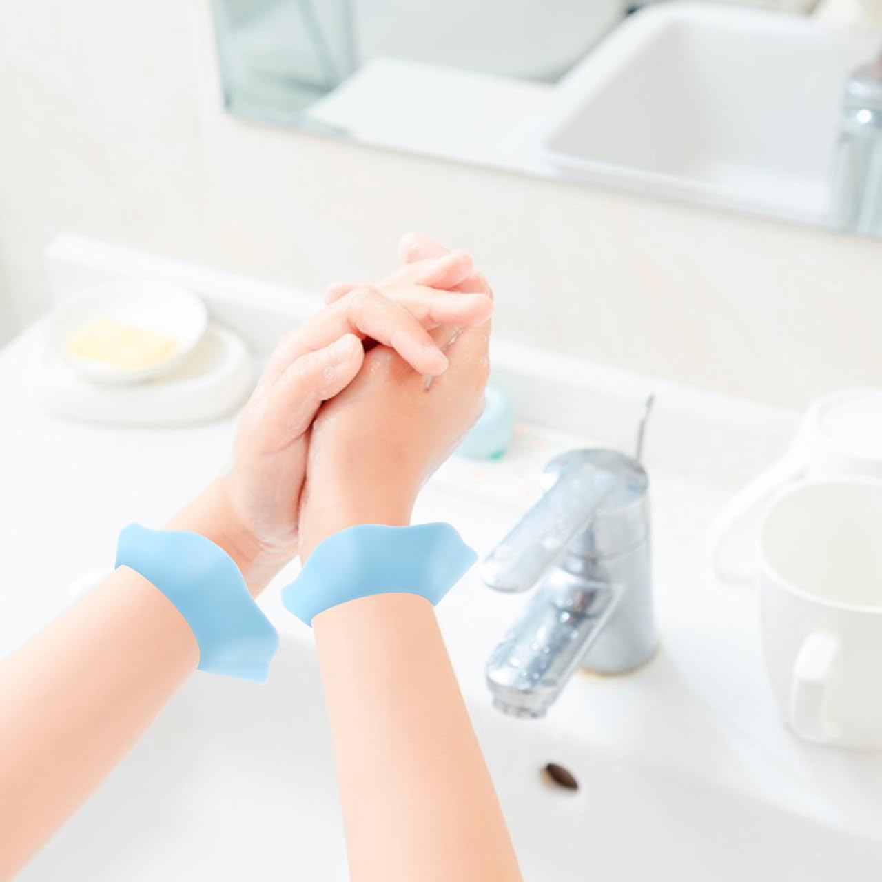 SAFIGLE 3 Pairs Silicone Wristbands for Washing Face with Retractable Elastic Water Absorption Skincare Wristband for Spa Makeup and Daily Use Comfortable Fit 3.93X3.54X0.59In