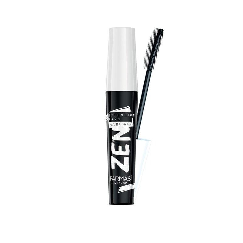 FARMASi Zen Lash Mascara - Lengthening & Volumizing, Clump-Free, Smudge-Proof, Blackest Black, 0.27 fl oz