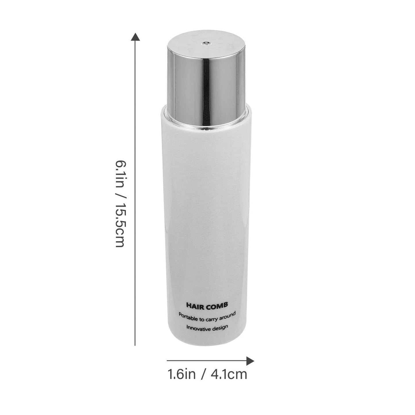 UKCOCO Retractable Roll Hair Brush for Travel : Round Curly Hair Comb for Styling Curling Straightening, Portable and Lightweight, 6.09X1.61X1.57in (White)