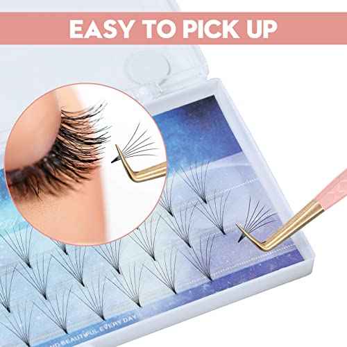 Ms.Queen 90 Degree Lash Tweezers for Eyelash Extensions, Precision Fiber Tip Grip Mega Volume Lash Tweezers
