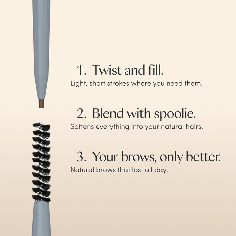 Ravie Beauty Easy Everyday™ Brow Pencil - Best Eyebrow Pencil for Women, Smudge Proof Hair-Like Strokes, 1.2mm Precision Tip with Spoolie, Vegan (Taupe)