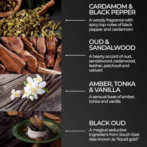 ZOUSZ Black Oud Men's Perfume ? Premium Fragrance Infused with Black Oud Oil, Sandalwood, Cedarwood & Patchouli ? Luxurious Oud Cologne Ideal for Gifting