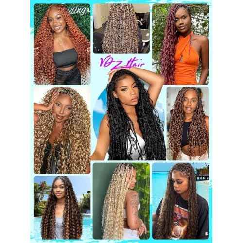 12A #27 Honey Blonde Human Braiding Hair for Boho Braids 3 Bundles 24 Inch 100g Deep Wave Braiding Hair for Bohemian Knotless Braids 100% Unprocessed Virgin Bulk Hair Extensions No Weft